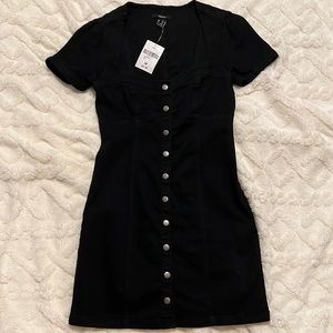 Forever 21 Black denim style button up dress. Size medium. Never worn